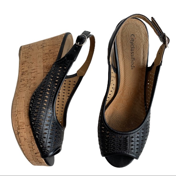 Cityclassified Shoes - Cityclassified Wedge Slingback Sandals